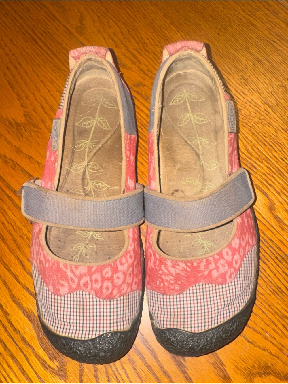 Keen Girls Pink Patterned Mary Jane with Gray Strap